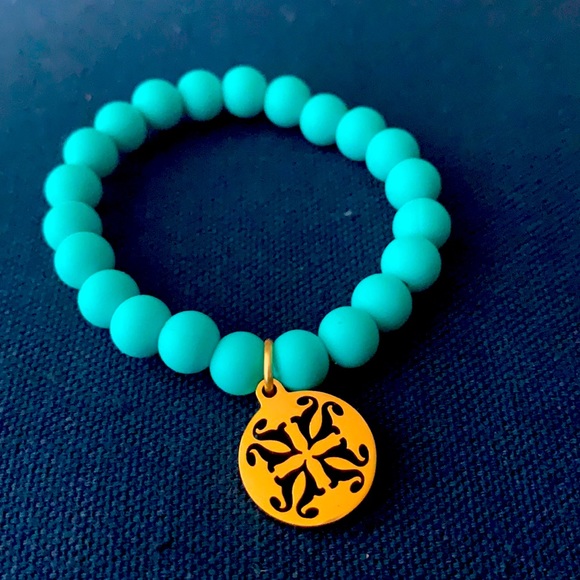 π₯π Rustic Cuff Neon Blue Catherine Bracelet - Picture 2 of 2